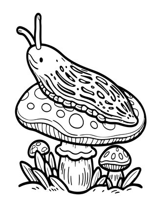 Slug Trail - Free printable coloring page