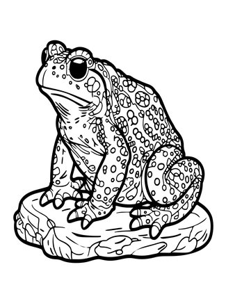 Toad - Free printable coloring page