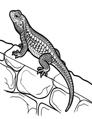Garden Lizard - Free printable coloring page