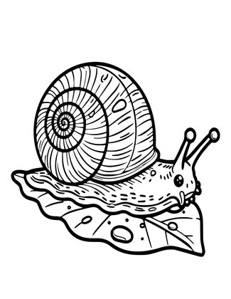 Garden Snail - Free printable coloring page