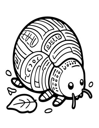 Pill Bug - Free printable coloring page
