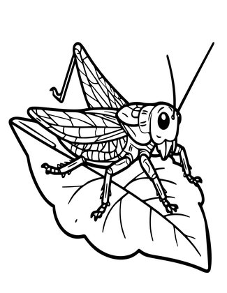 Cricket - Free printable coloring page