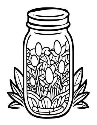 Firefly Jar - Free printable coloring page
