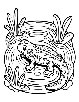 Newt - Free printable coloring page