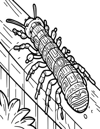 Centipede - Free printable coloring page