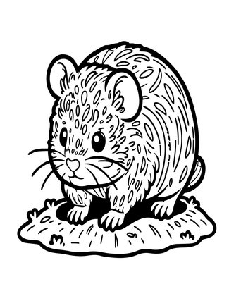 Mole - Free printable coloring page