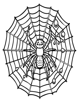 Garden Spider - Free printable coloring page