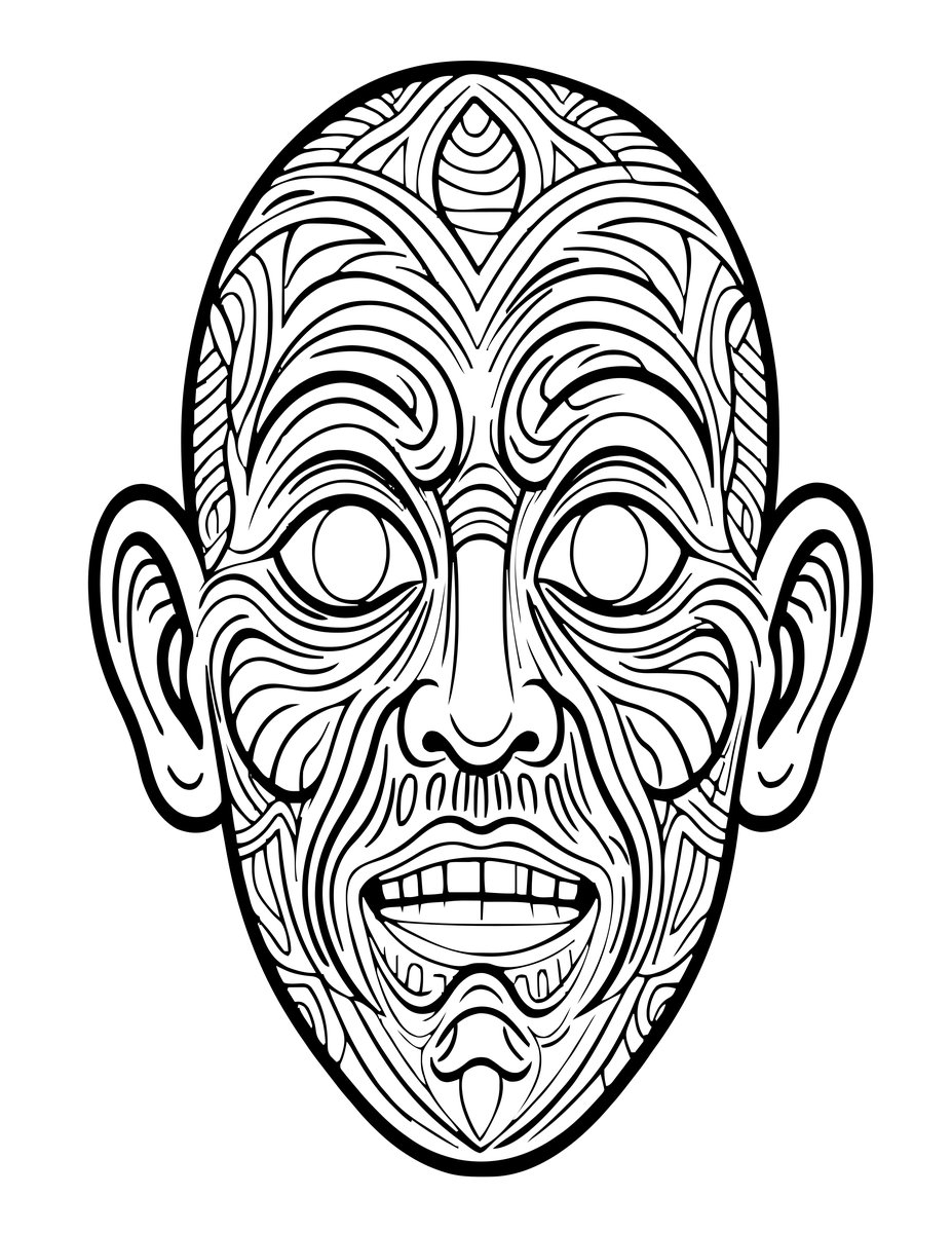 Human Grotesque - free printable coloring page