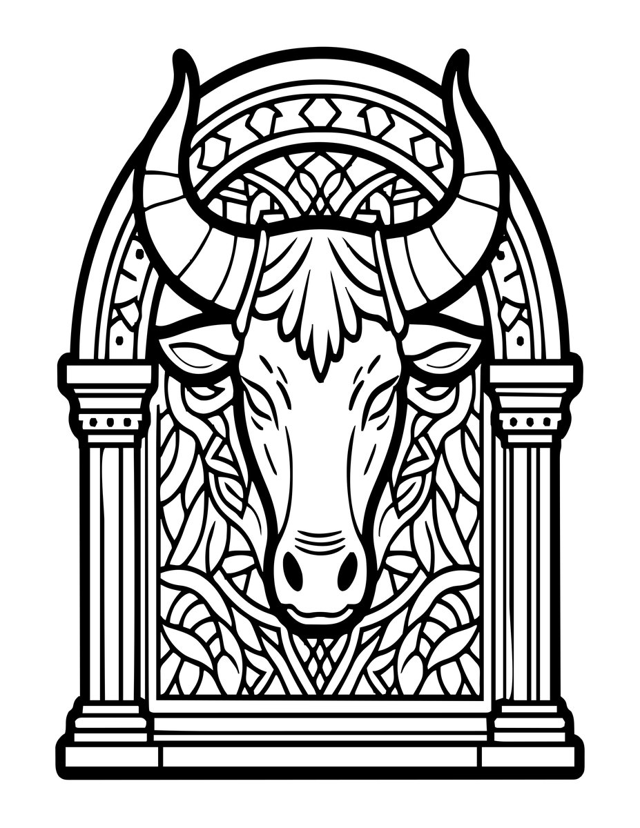 Bull Grotesque - free printable coloring page
