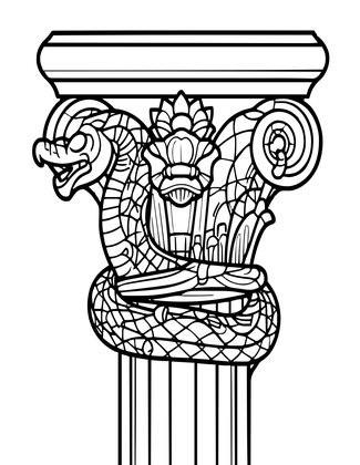 Serpent Gargoyle - Free printable coloring page