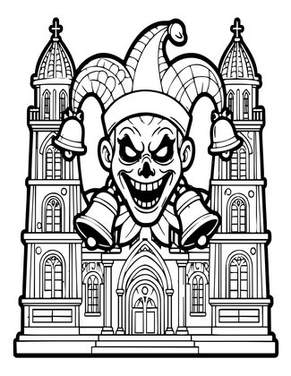 Clown Grotesque - Free printable coloring page