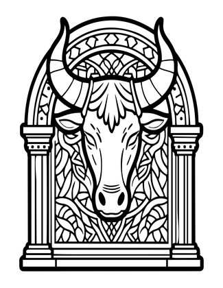 Bull Grotesque - Free printable coloring page