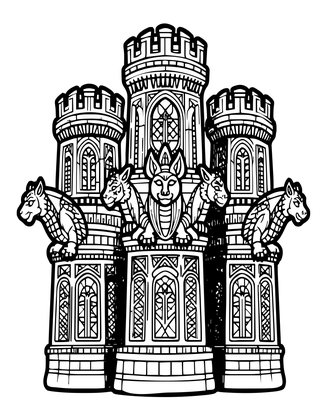 Gargoyle Family - Free printable coloring page