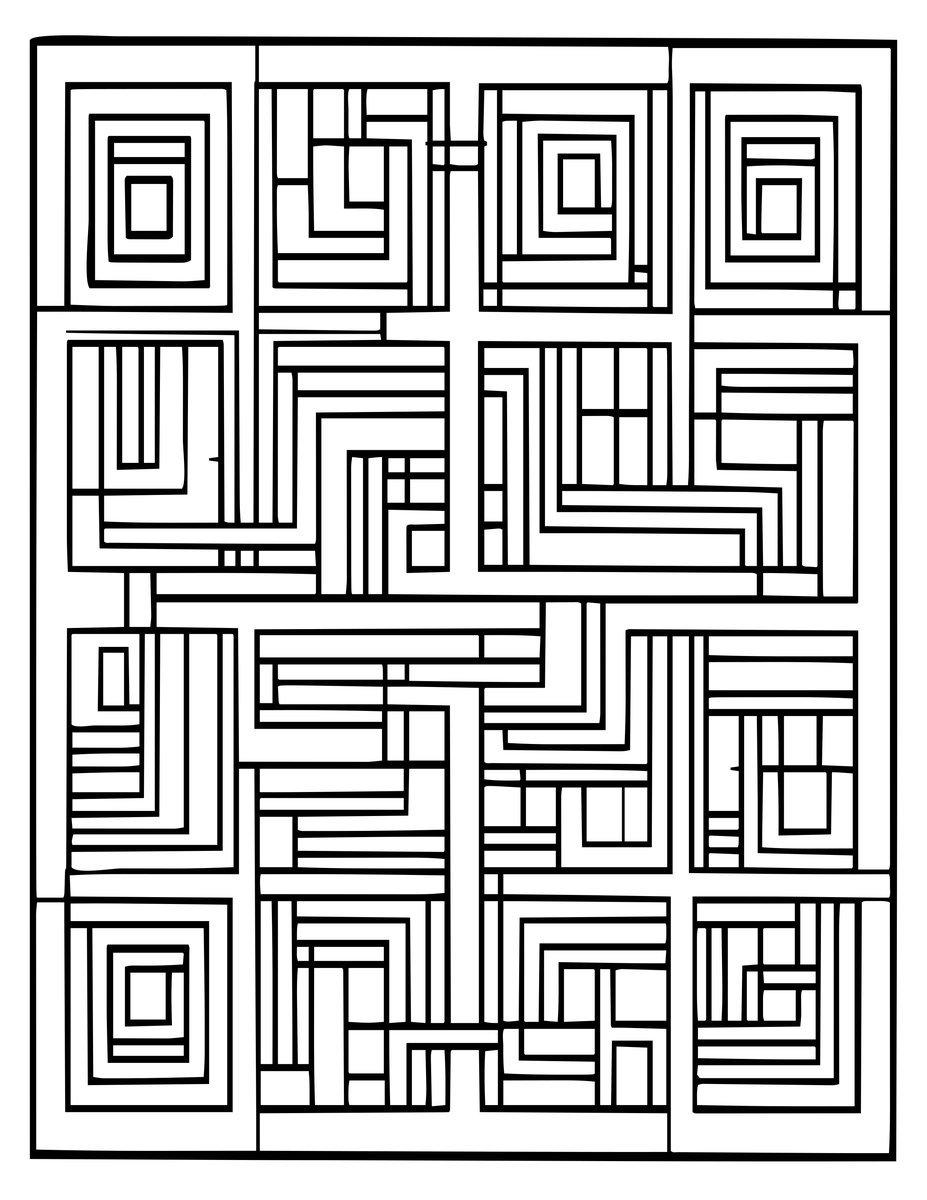 Tessellation Grid - free printable coloring page