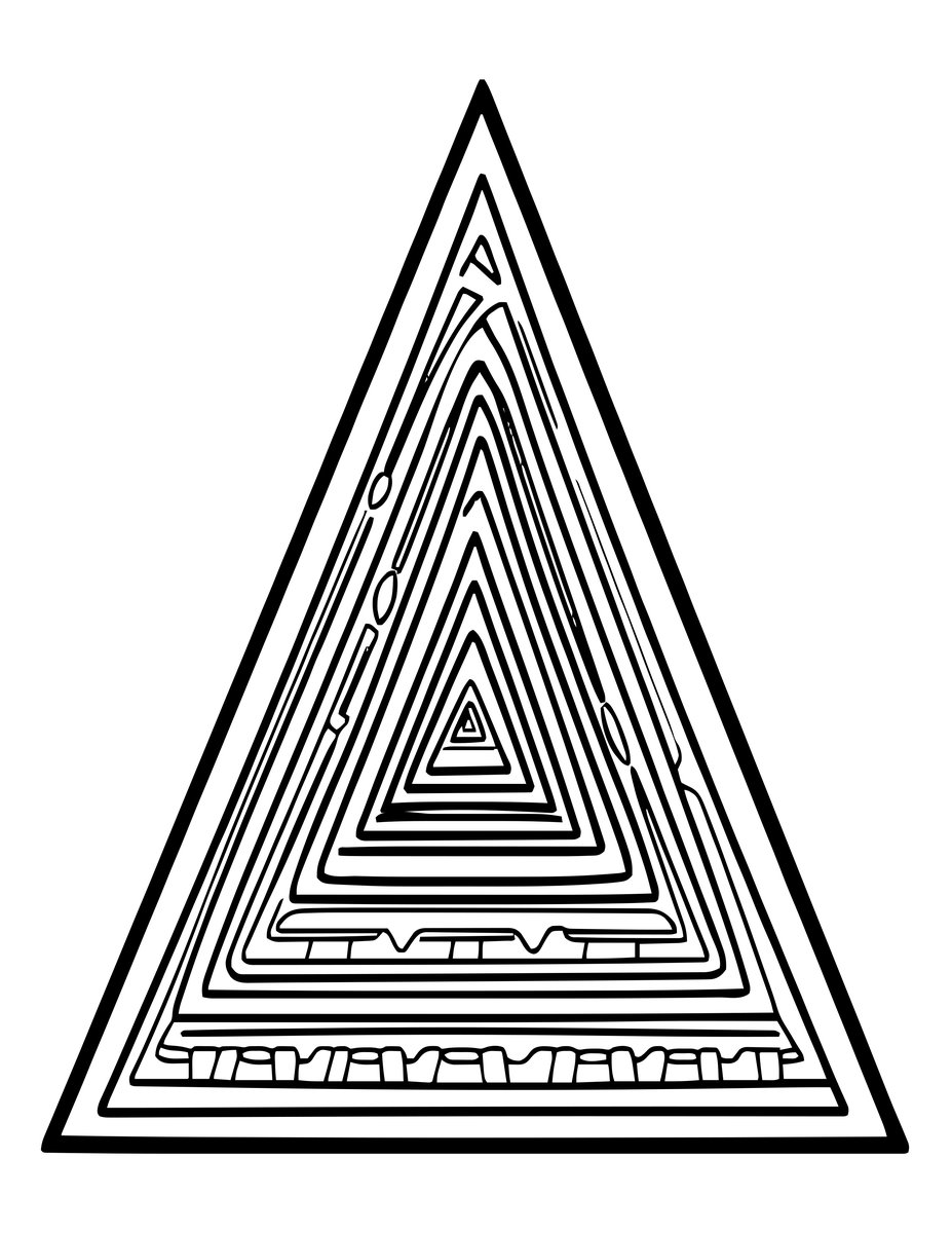 Sierpinski Triangle - free printable coloring page