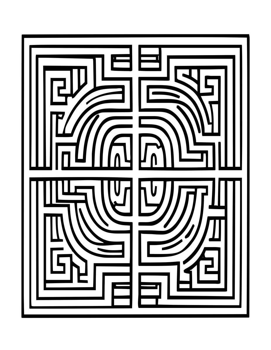Labyrinth - free printable coloring page