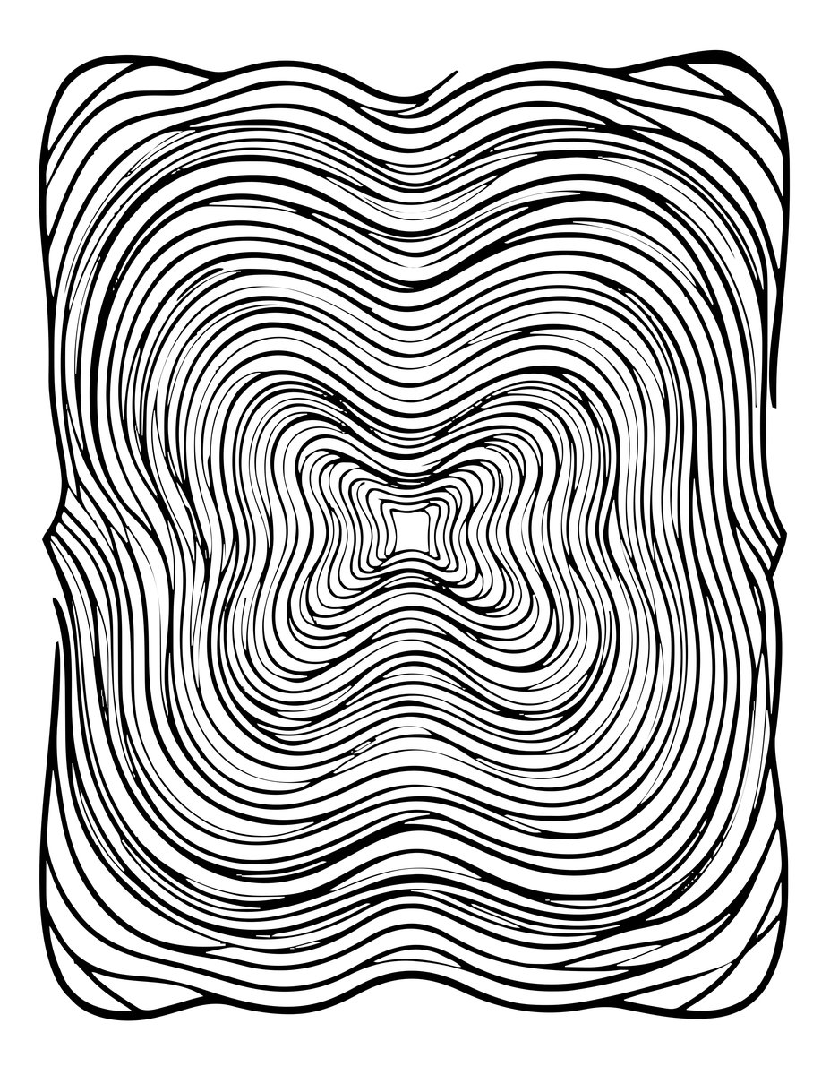 Geometric Waves - free printable coloring page