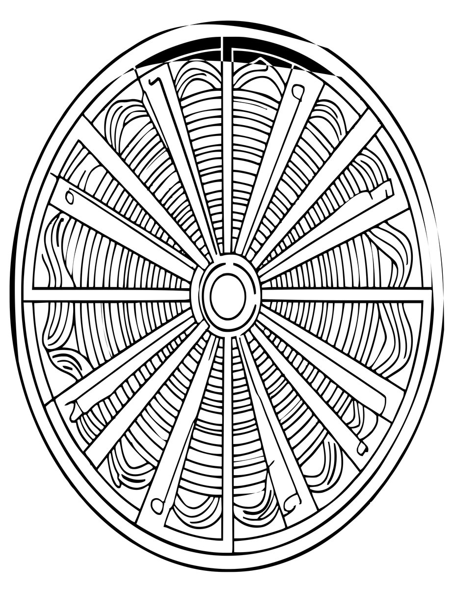 Radial Burst - free printable coloring page