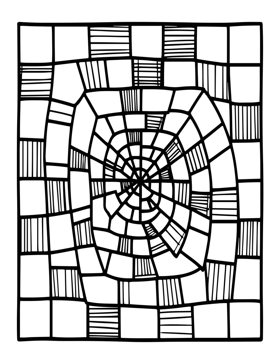 Optical Checkerboard - free printable coloring page