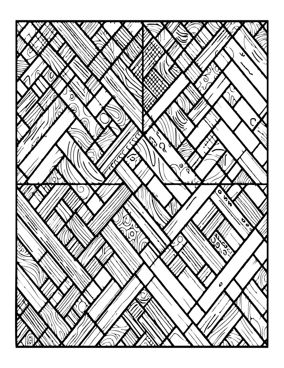 Herringbone Weave - free printable coloring page