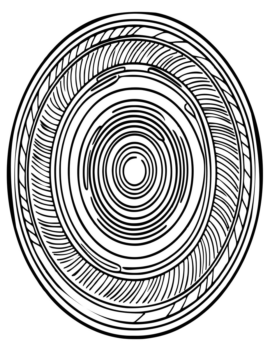 Concentric Circles - free printable coloring page