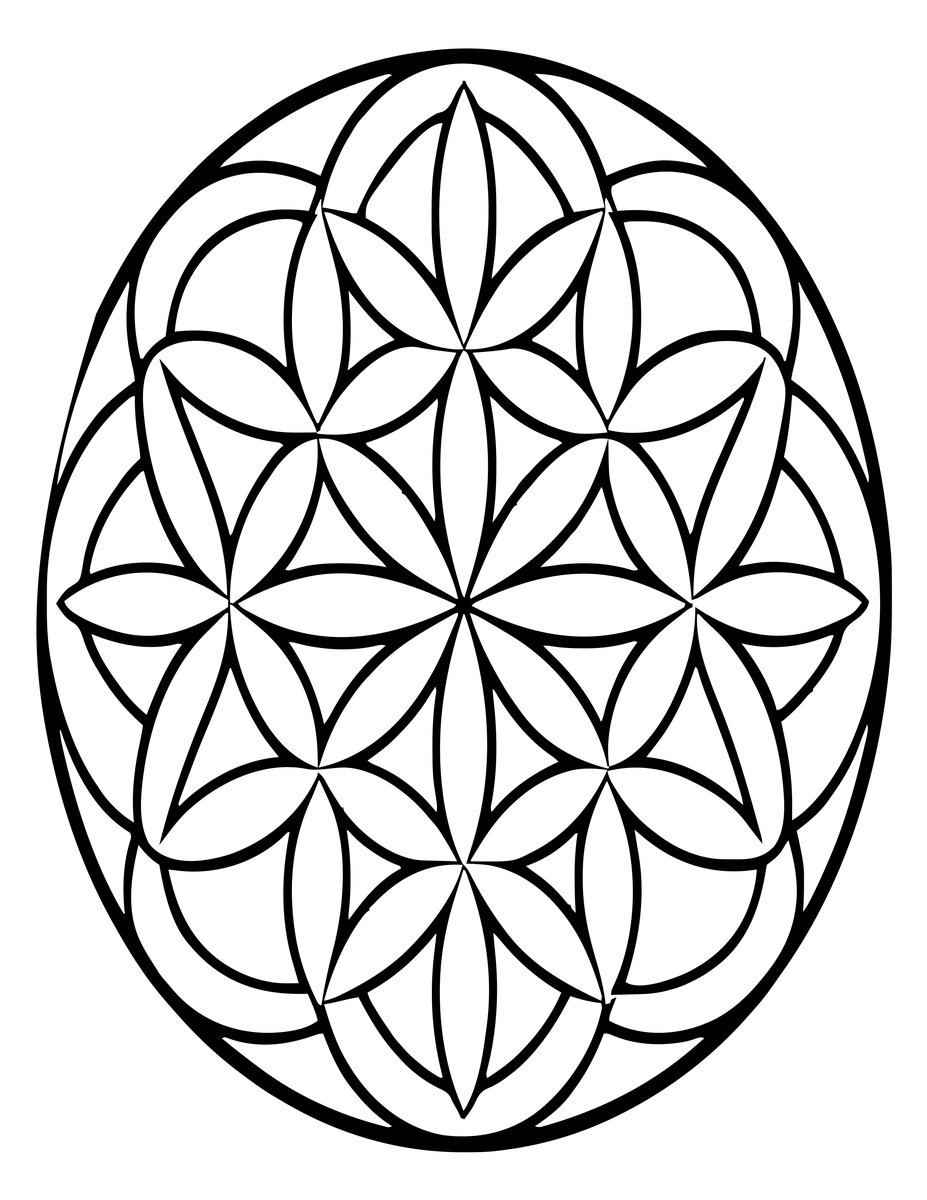 Sacred Geometry Grid - free printable coloring page