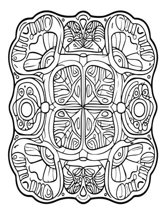 Voronoi Pattern - Free printable coloring page