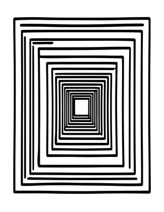 Rotating Squares - Free printable coloring page
