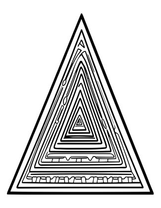 Sierpinski Triangle - Free printable coloring page