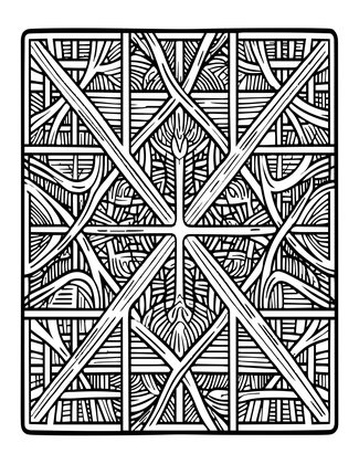 Cross-Hatch Grid - Free printable coloring page
