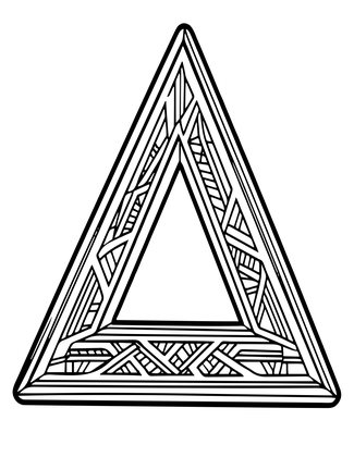 Impossible Triangle - Free printable coloring page