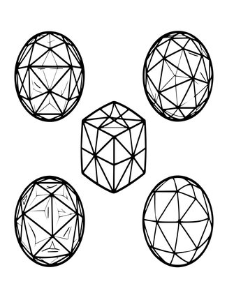Platonic Solids - Free printable coloring page