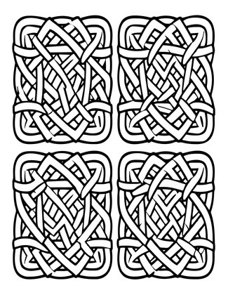 Celtic Knot Grid - Free printable coloring page