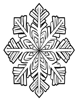 Koch Snowflake - Free printable coloring page