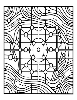 Quantum Grid - Free printable coloring page