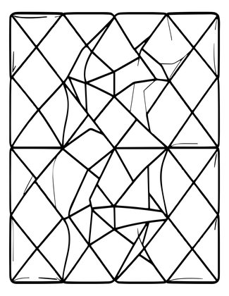Penrose Tiling - Free printable coloring page