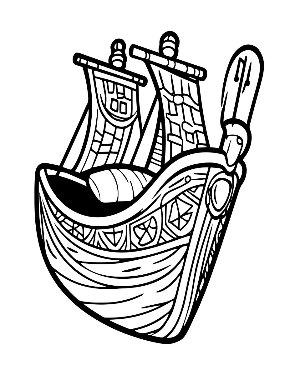 Spectral Figurehead - free printable coloring page