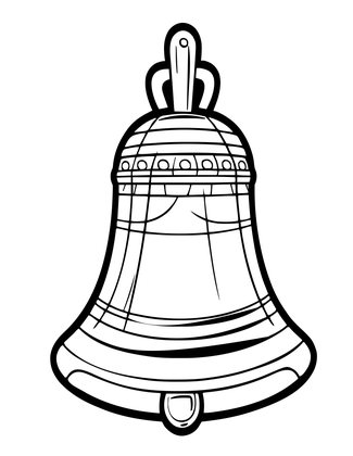 Ghost Ship Bell - Free printable coloring page