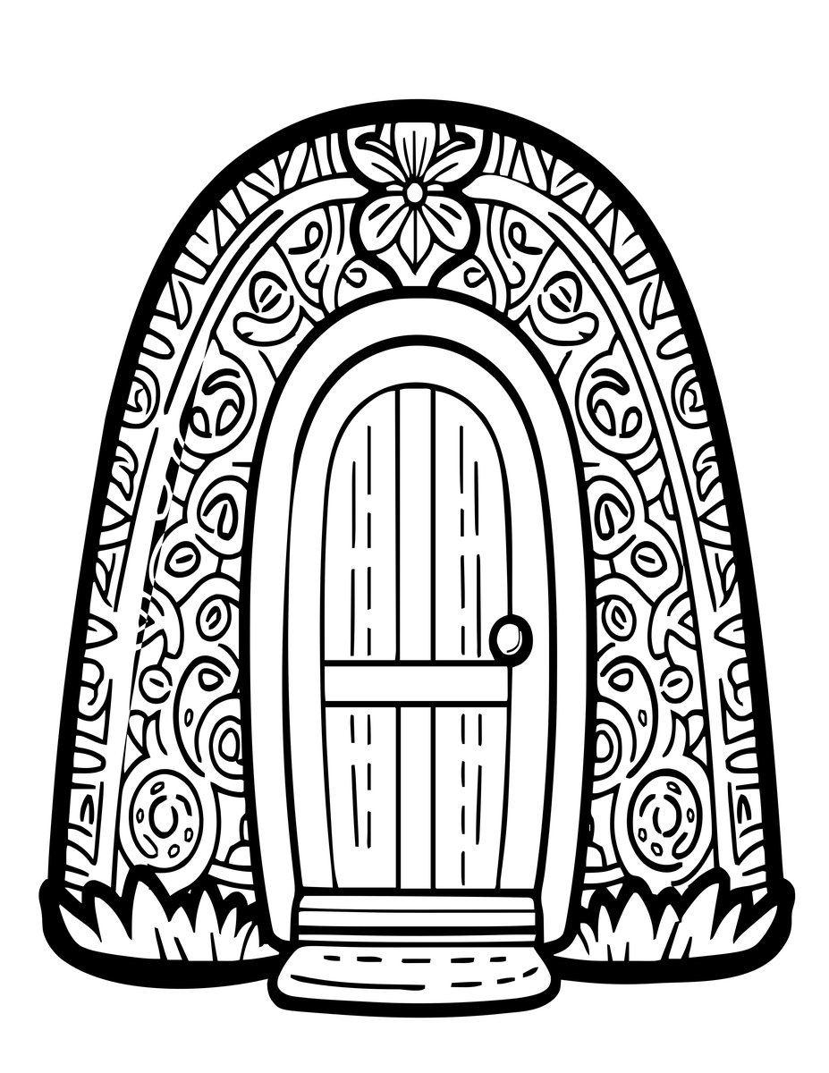 Burrow Entrance - free printable coloring page