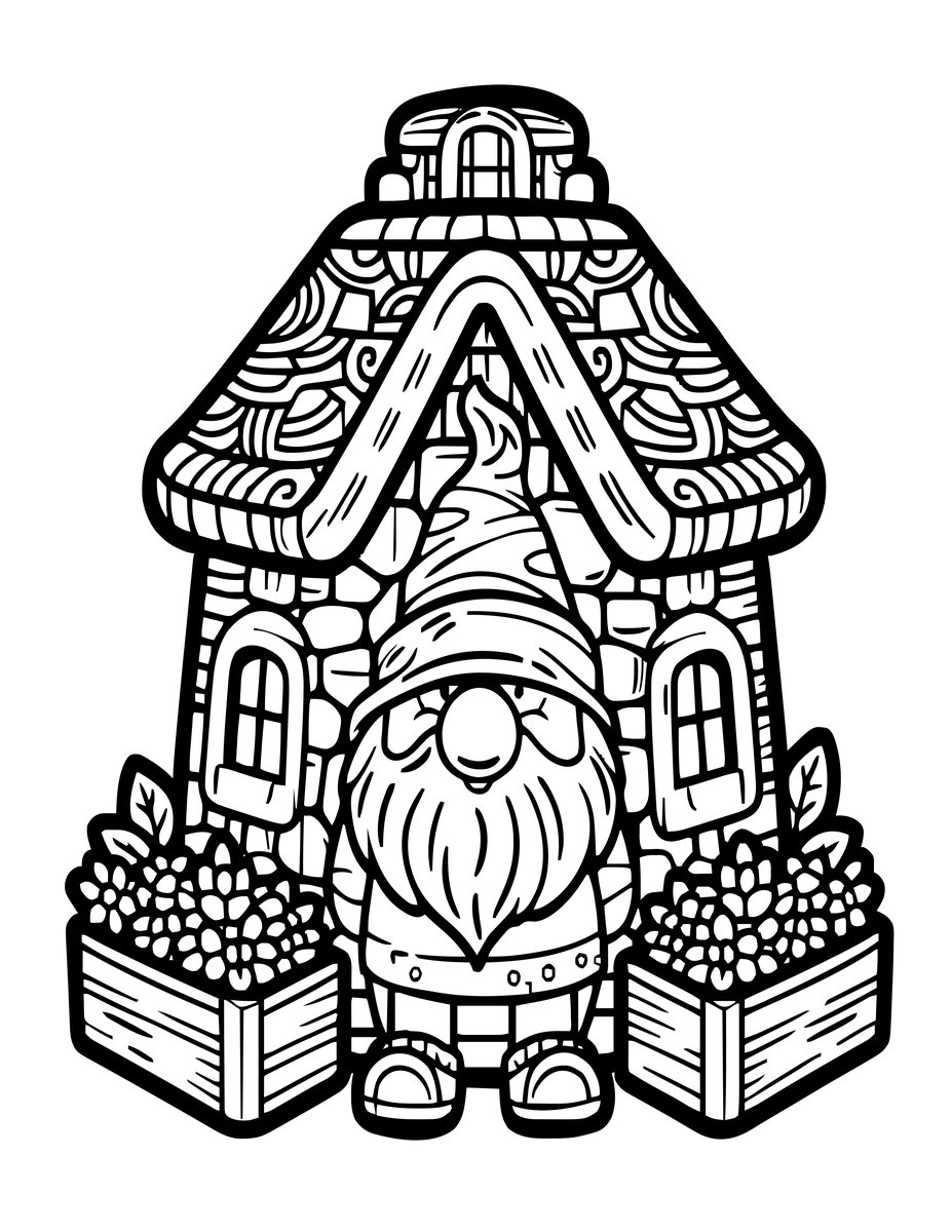 Village Well - free printable coloring page