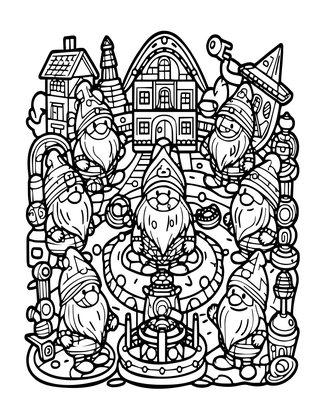 Village Defense - Free printable coloring page