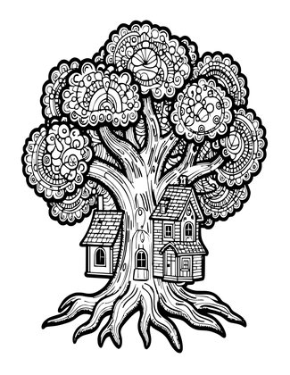 Root Home - Free printable coloring page