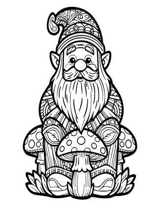 Village Elder - Free printable coloring page