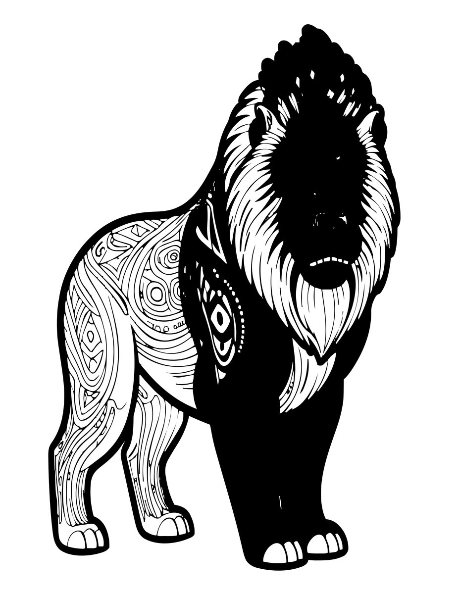 Mandrill - free printable coloring page