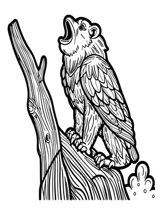 Gibbon Singing - Free printable coloring page