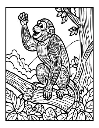 Howler Monkey - Free printable coloring page