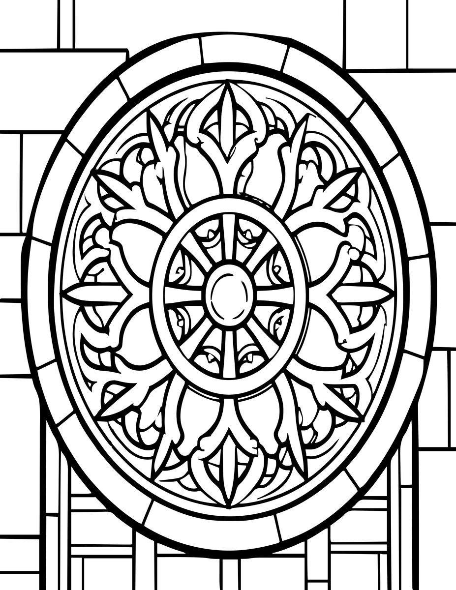 Stone Tracery - free printable coloring page