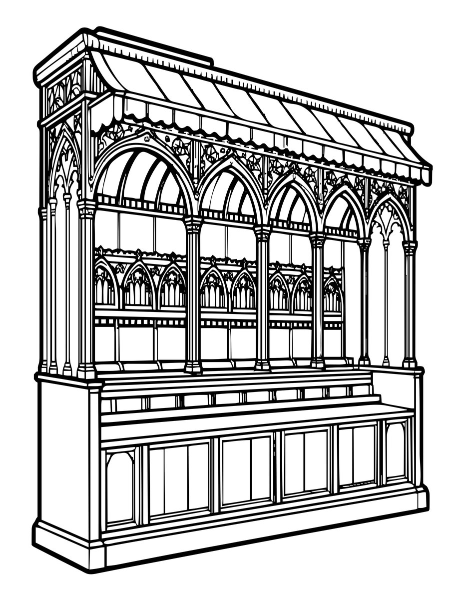 Cathedral Choir - free printable coloring page