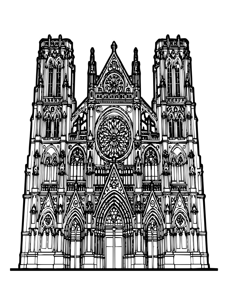 Floor Plan - free printable coloring page