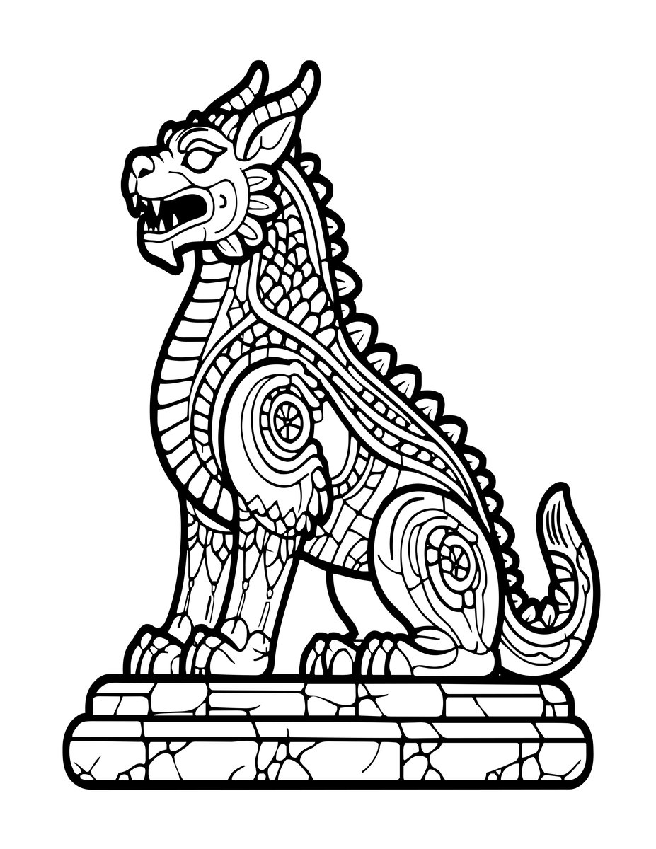 Chimera - free printable coloring page